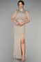 Nerzbraun Abendkleid Schuppig Lang ABU2752