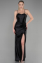Schwarz Abschlusskleid Lang ABU3247