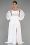 Weiß Abendgarderobe İn Großen Größen Chiffon Lang ABU6142