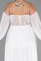 Weiß Abendgarderobe İn Großen Größen Chiffon Lang ABU6142