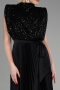 Schwarz Abendkleid Lang ABU3326