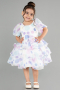 Abendkleid für Kinder Kurz Weiß ABK1768