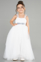 Abendkleid für Kinder Lang Weiß ABU3031