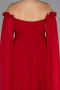 Kleider in Großen Größen Lang Chiffon Rot ABU3464