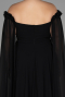 Kleider in Großen Größen Lang Chiffon Schwarz ABU3464