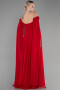 Standesamtkleid Lang Chiffon Rot ABU3462