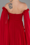 Standesamtkleid Lang Chiffon Rot ABU3462