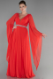 Abendkleid Lang Chiffon Koralle ABU3541