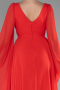 Abendkleid Lang Chiffon Koralle ABU3541