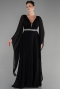 Abendkleid Lang Chiffon Schwarz ABU3541