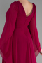 Abendkleid Lang Chiffon Kirschrot ABU3541
