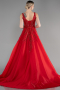 Designer Abendkleid Lang Rot ABU3595