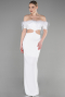 Abendkleid Lang Weiß ABU3602