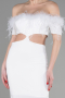 Abendkleid Lang Weiß ABU3602