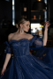 Designer Abendkleid Lang Indigo ABU3594