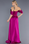 Violett Abendkleid Satin Lang ABU2661