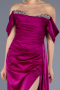 Violett Abendkleid Satin Lang ABU2661