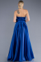Abendkleid Lang Satin Sächsischblau ABU3674