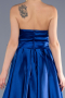 Abendkleid Lang Satin Sächsischblau ABU3674