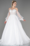 Hochzeitskleider Lang Weiß ABG117