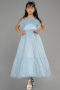 Abendkleid für Kinder Lang Blau ABU3726