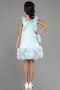 Abendkleid für Kinder Kurz Satin Minzgrün ABK1994