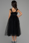 Schwarz Abendkleid Für Kinder Lang ABU3031