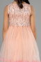 Abendkleid für Kinder Kurz Lachs ABK1973