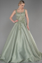 Designer Abendkleid Lang Minzgrün ABU3745