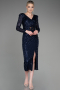 Partykleid Midi Marineblau ABK1808