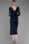 Partykleid Midi Marineblau ABK1808