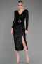 Partykleid Midi Schwarz ABK1808