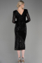 Partykleid Midi Schwarz ABK1808