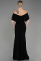 Abendkleid Lang Schwarz ABU3775