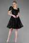 Abendkleid Kurz Schwarz ABK2001