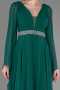 Abendkleid Lang Chiffon Smaragdgrün ABU3541