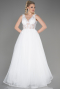 Abendkleid Lang Weiß ABU3718