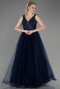 Abendkleid Lang Marineblau ABU3718