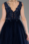 Abendkleid Lang Marineblau ABU3718