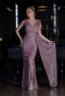 Abendkleid Lang Schuppig Puder ABU3201