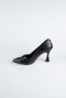 Stiletto Leder Schwarz MJD5158
