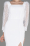 Abendkleid Lang Weiß ABU3852