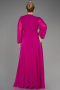Fuchsie Abendgarderobe İn Großen Größen Chiffon Lang ABU3075