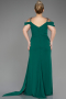 Abendkleid in Übergröße Lang Chiffon Smaragdgrün ABU3742