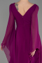 Violett Abendkleid Chiffon Lang ABU3541