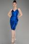 Partykleid Kurz Sächsischblau ABK2078