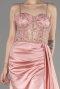 Abendkleid Lang Satin Puder ABU3875