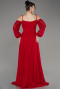 Abendkleid Lang Chiffon Rot ABU3914