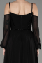 Abendkleid Lang Chiffon Schwarz ABU3914