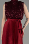 Weinrot Abendkleid Lang ABU3326